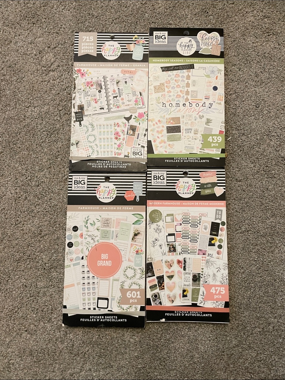 The Happy Planner Sticker Bundle - Pink, Green, Cream, White